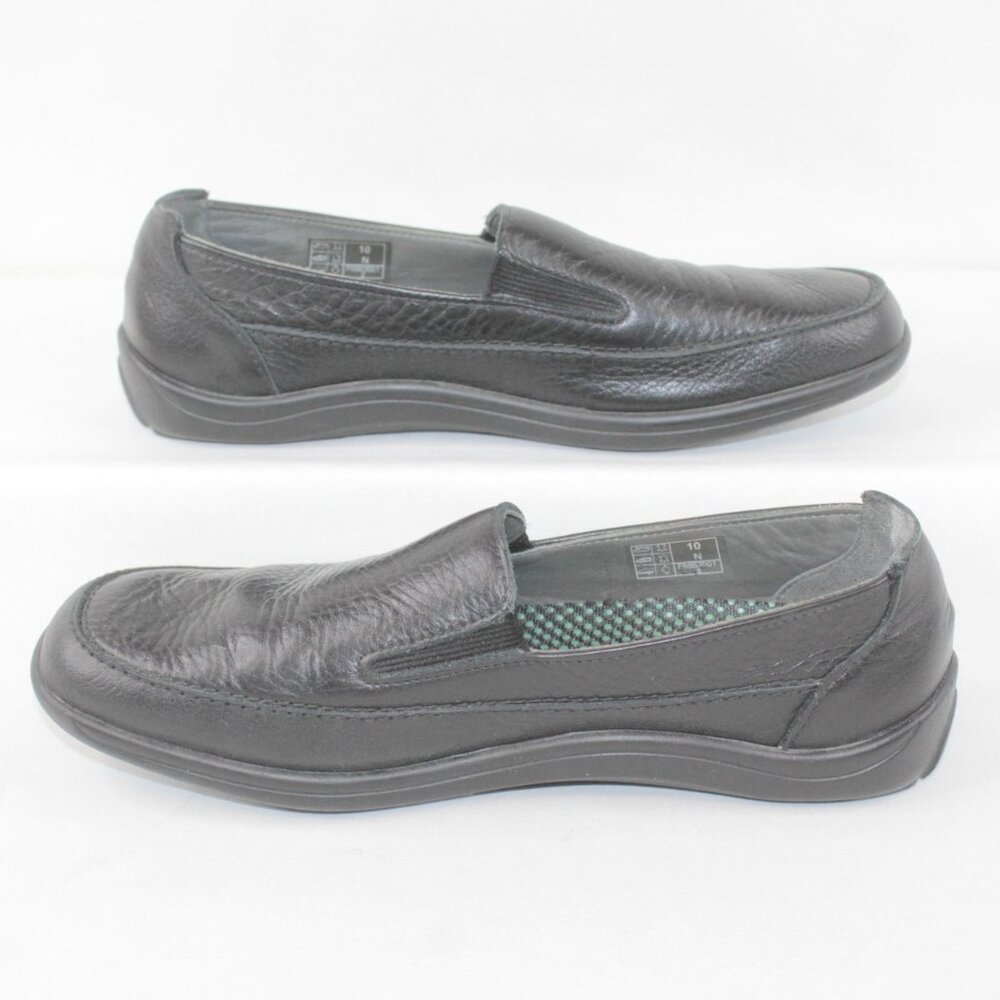 SAS Weekender Black Leather Slip-On Loafers Shoes Men's Size 10 N